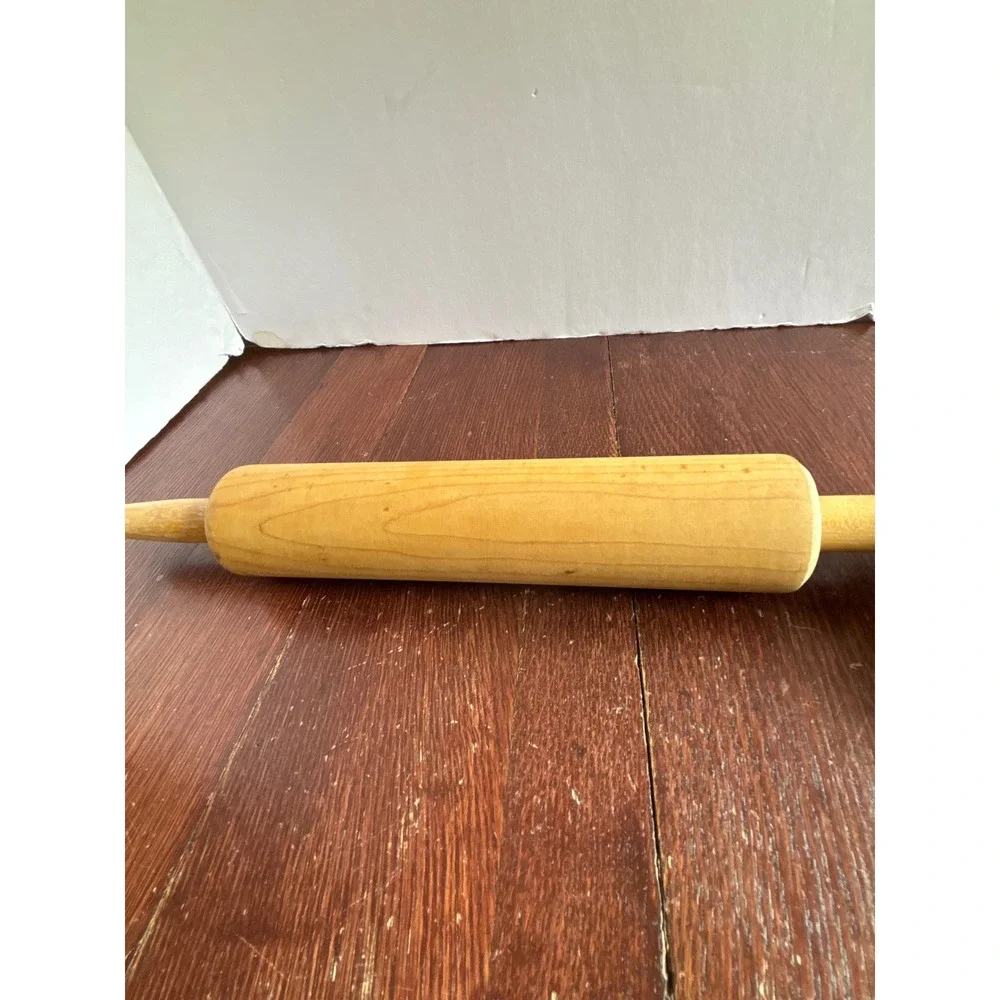 Vintage Solid Wood Rolling‎ Pin 17 Inch Natural Finish Farmhouse Kitchenware